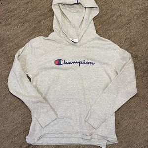 gray champion women’s hoodie - size small